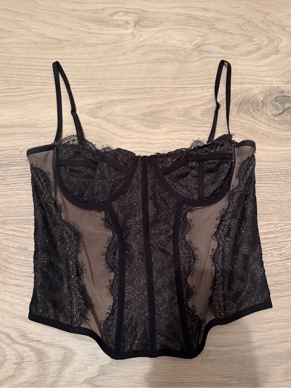 Urban Outfitters Black Lace Bustier